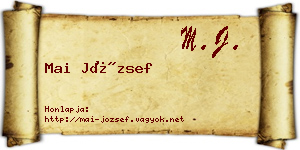 Mai József névjegykártya