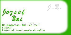jozsef mai business card